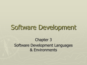 Software Development Languages & Environments Presentation