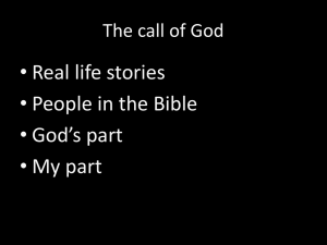 2013.04.14 The call of God