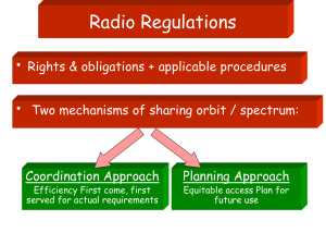 Radio Regulations: Spectrum & Orbit Sharing