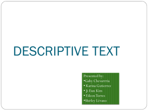 Descriptive Text: Definition, Characteristics & Examples