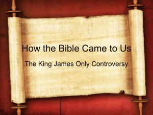 The King James Only Controversy