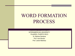 Word Formation Processes: Linguistics Presentation
