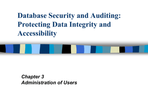 Database Security: User Administration in Oracle & SQL Server