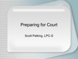 Preparing for Court