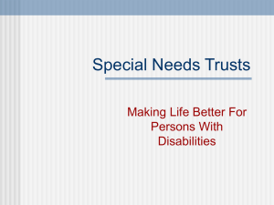 Special Needs Trusts
