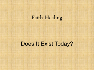 Faith Healing - Simple Bible Studies