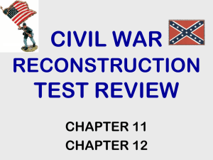 Civil War & Reconstruction Test Review: Key Facts & Events