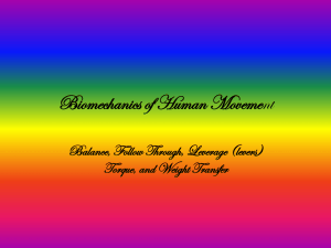 Biomechanics of Human Movement