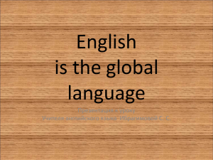 English is the global language