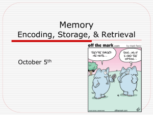 Memory: Encoding, Storage, & Retrieval - Psychology Presentation