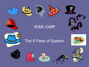 8 Parts of Speech: Grammar Presentation