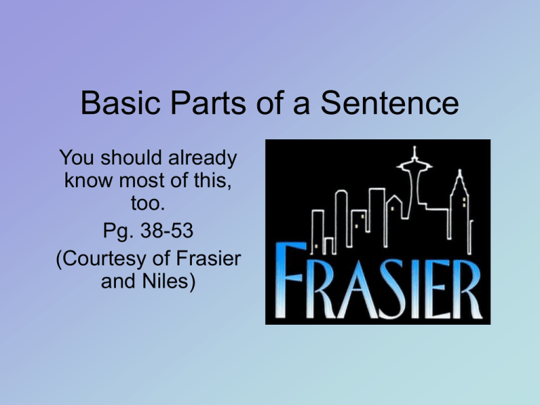 What Is The Two Essential Parts Of A Sentence