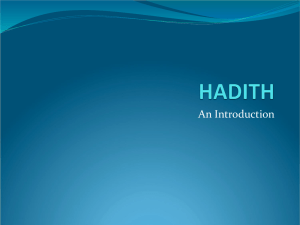 Intro to Hadith