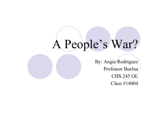 A People`s War? - Gabriel Buelna