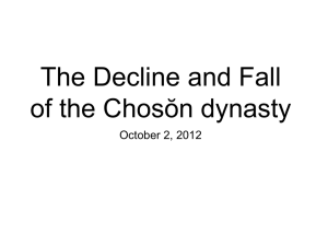 The Decline and Fall of the Chosŏn dynasty