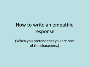 Writing Empathic Responses: Character Perspective Guide