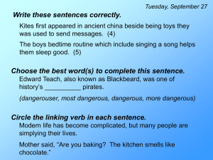 Sentence Correction & Grammar Worksheet