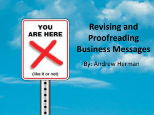 Revising and Proofreading Business Messages