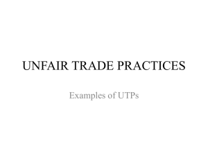 UNFAIR TRADE PRACTICES