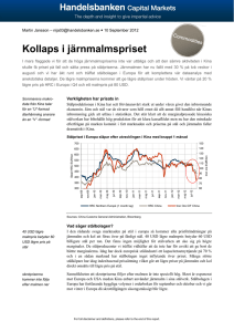 Kollaps i järnmalmspriset