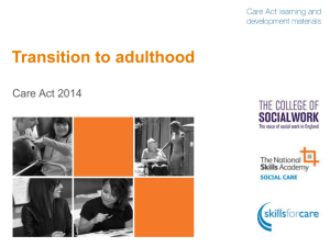 Transition to adulthood slide pack