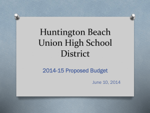 2014-15Bgt - Huntington Beach Union High School District