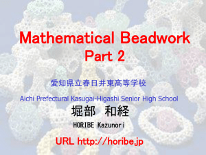 Mathematical Beadwork Part 2