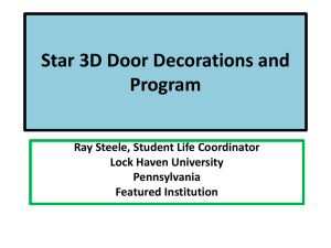 Star 3D Door Decoration and Program