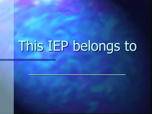 My IEP