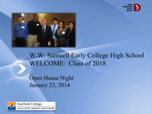 Early College HS students will wear the following