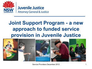 a new approach to funded service provision in Juvenile Justice