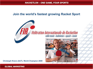 About Racketlon - 1st European University Racketlon Championships