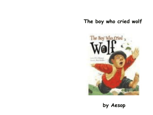 The Boy Who Cried Wolf: Aesop's Fable