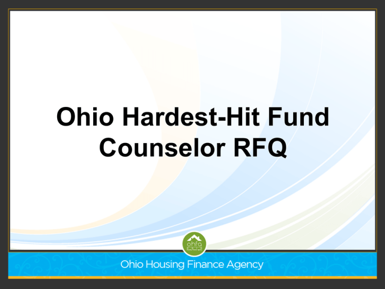Contact Information Ohio Housing Finance Agency