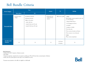 Bell Bundle Eligibility Chart on Feb, 2012