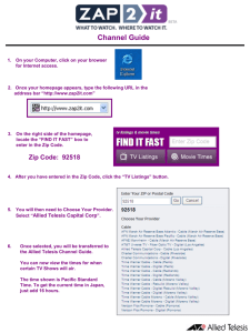 Channel Guide Zip Code Setup (Tivo)