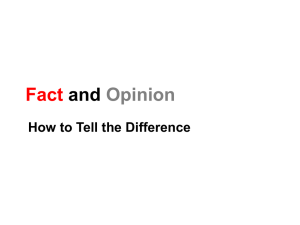 Fact vs. Opinion Worksheet: Learn the Difference