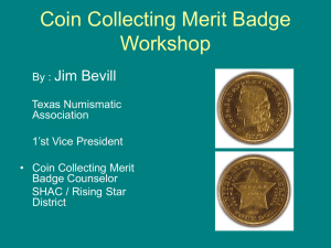 Coin Collecting Merit Badge Workshop Presentation