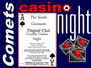 Comets Casino Night