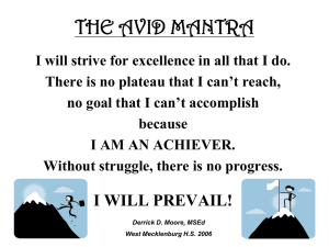 THE AVID MANTRA