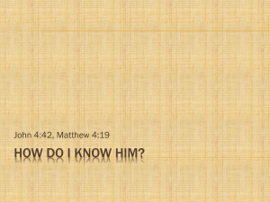 John 4:42 - Dunoon Baptist Church