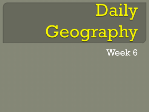 Daily Geography Week 6