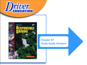Driver's Ed Chapter 7 Study Guide Answers