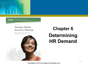 HR Demand Forecasting: Chapter 6 - Strategic HR Planning