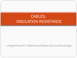Cable Insulation Resistance in Marine Electrical Systems