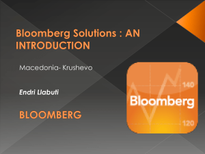 Bloomberg FX Trading: Tools & Functionality Overview