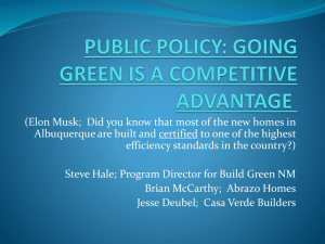 public policy: going green is a competitive advantage
