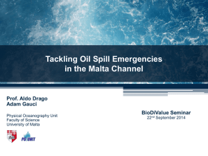 Malta MEDSLIK Oil Spill Model MEDESS4MS