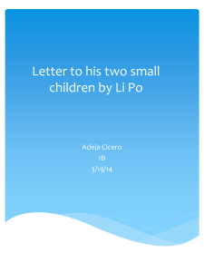 Li Po's Letter to Children: Poem Analysis & Song Connection