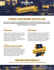 Join Race Around Rhode Island beginning March 23